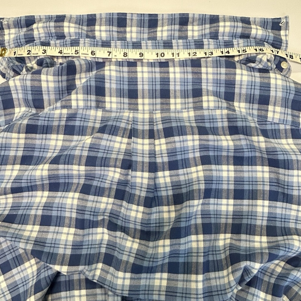 Vineyard Vines Mens Button Down Plaid Shirt XXL Long Sleeve Linen‎ Blend Preppy - Picture 9 of 11
